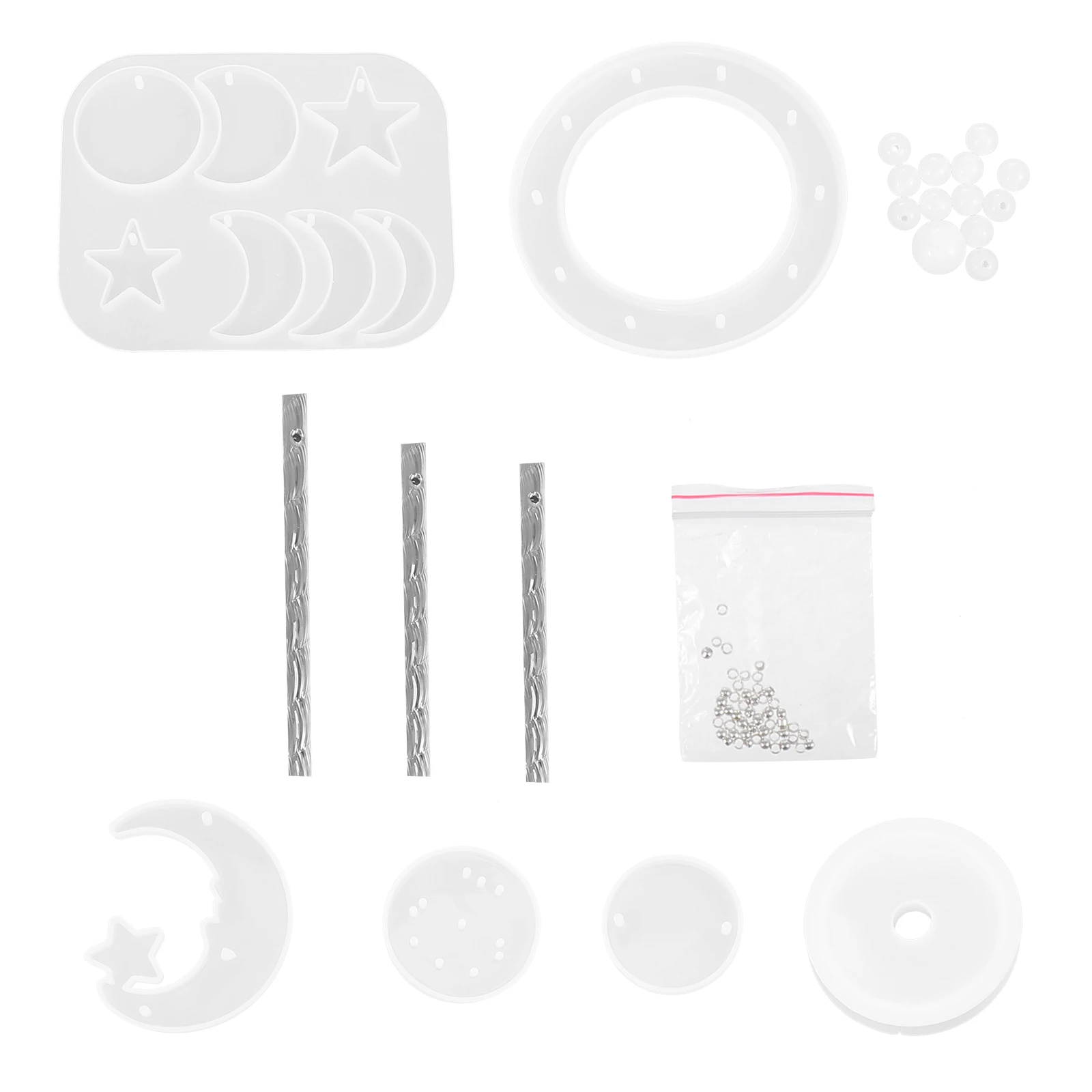 

Eco-Friendly Silicone Wind Chime Mold Set DIY Hanging Ornament Making Kit Durable Pendant Mold for Creative Kids & Adults