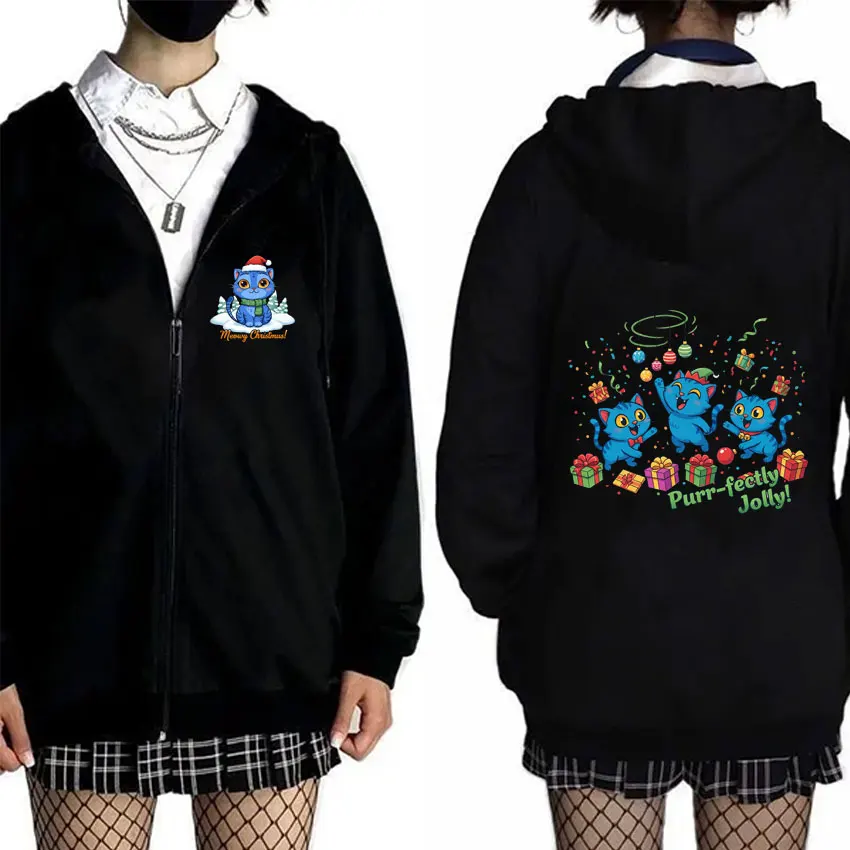 

Movie KPop Demon Hunters Derpy Tiger Graphic Zipper Hoodie Men Women Christmas Style Zip Up Jacket Male Fashion Oversized Coat