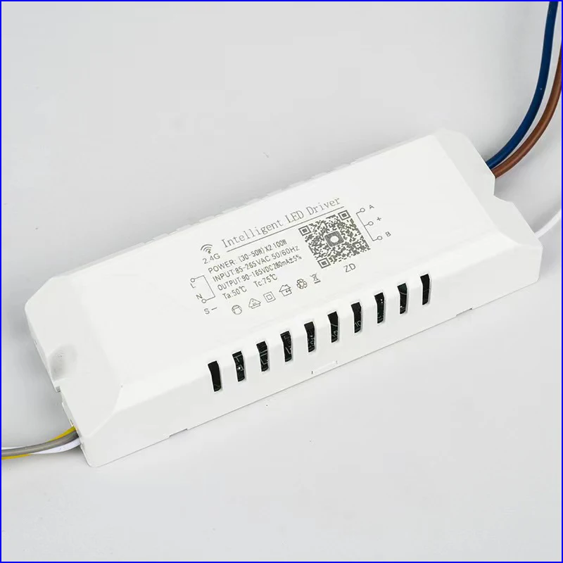 Power Input AC85-265V APP control LED Isolation LED driver 2.4G remote intelligent LED transformer (40-60W)X2 for dimmable color