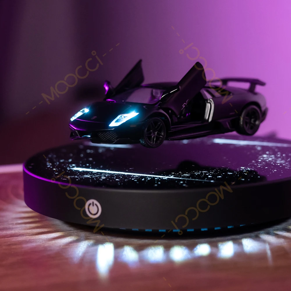 

Lambo 1:36 Реалистичные детали Идеальный коллекционный подарок Черный сплав Открытые двери Магнитная левитирующая плавающая литая под давлением модель автомобиля
