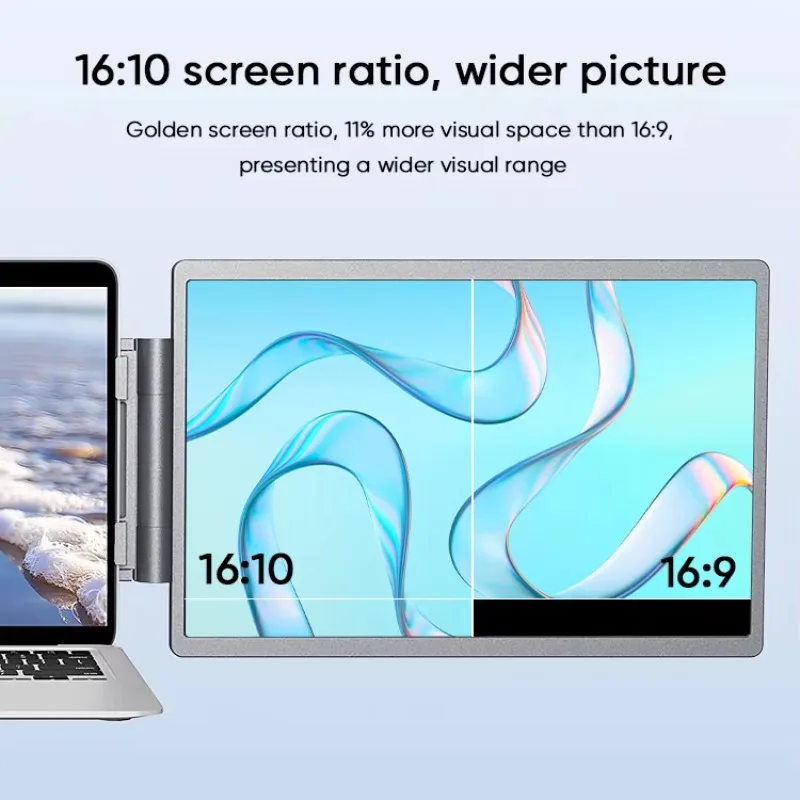 2026 SIBOLAN 14 Inch Triple Portable LPs Panel LCDMonitor 1920*1200P Dual Extender Patent Design Dual Type-c USB 3.1 Display Lap