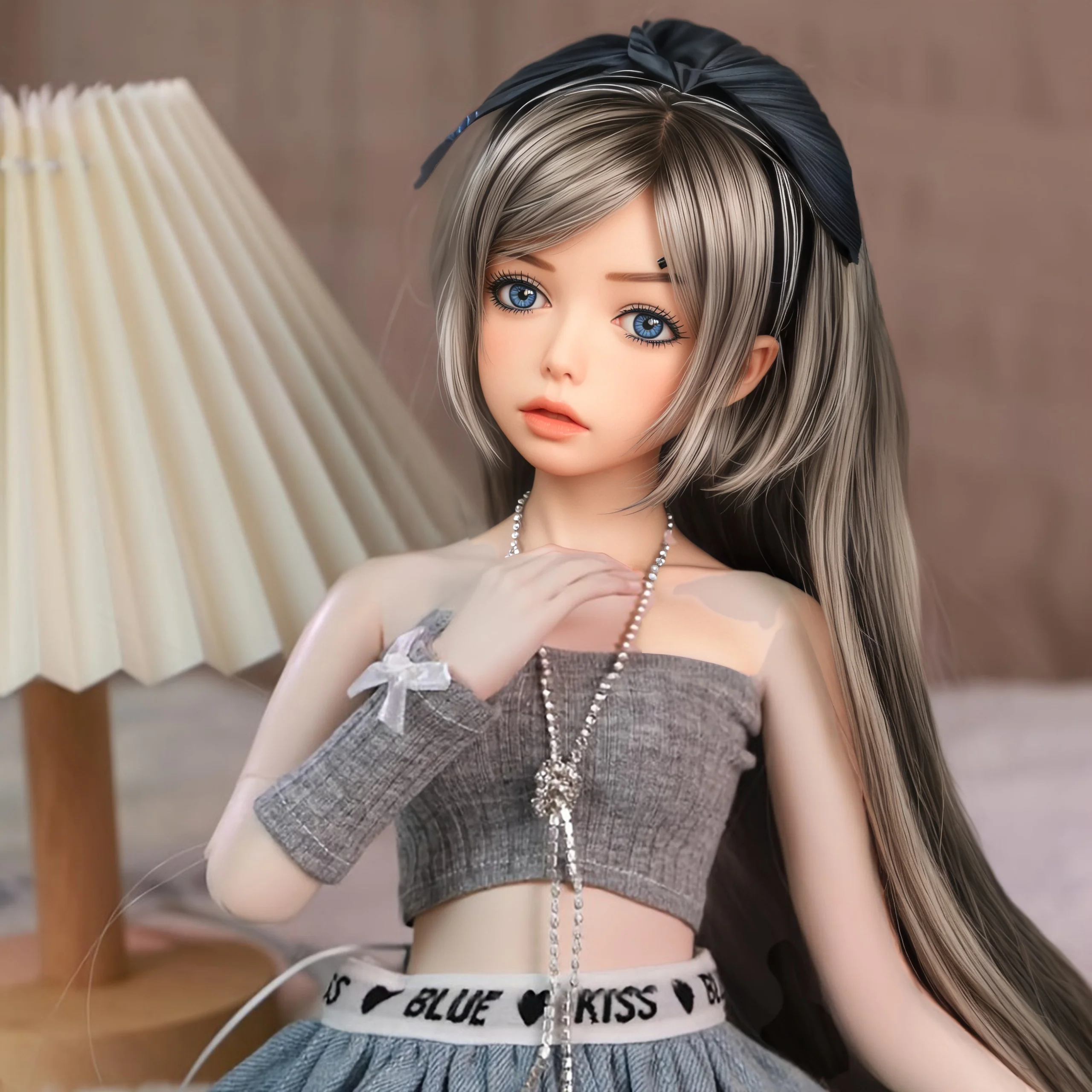 100 cm große realistische TPE-Sammler-Anime-Puppe mit beweglichem Metallskelett, weicher Hautberührung für lebensechte Anzeige und bewegliche Ther