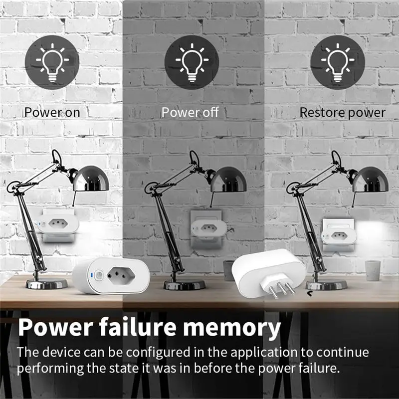 

AB46-Wifi Smart Plug Outlet 16A Socket BR Plug With Voice Control, APP Automation, Timer& Voltage Measurement Function