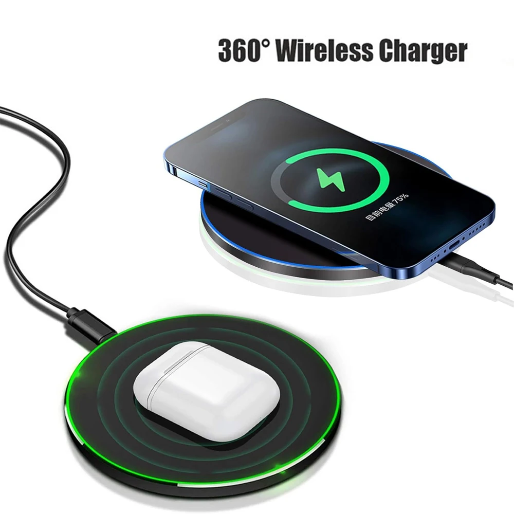 Wireless Charger for Apple iPhone 16 15 14 13 12 Pro Max Samsung Galaxy S22 S21 S20 S10 S9 Huawei Xiaomi Google Pixel