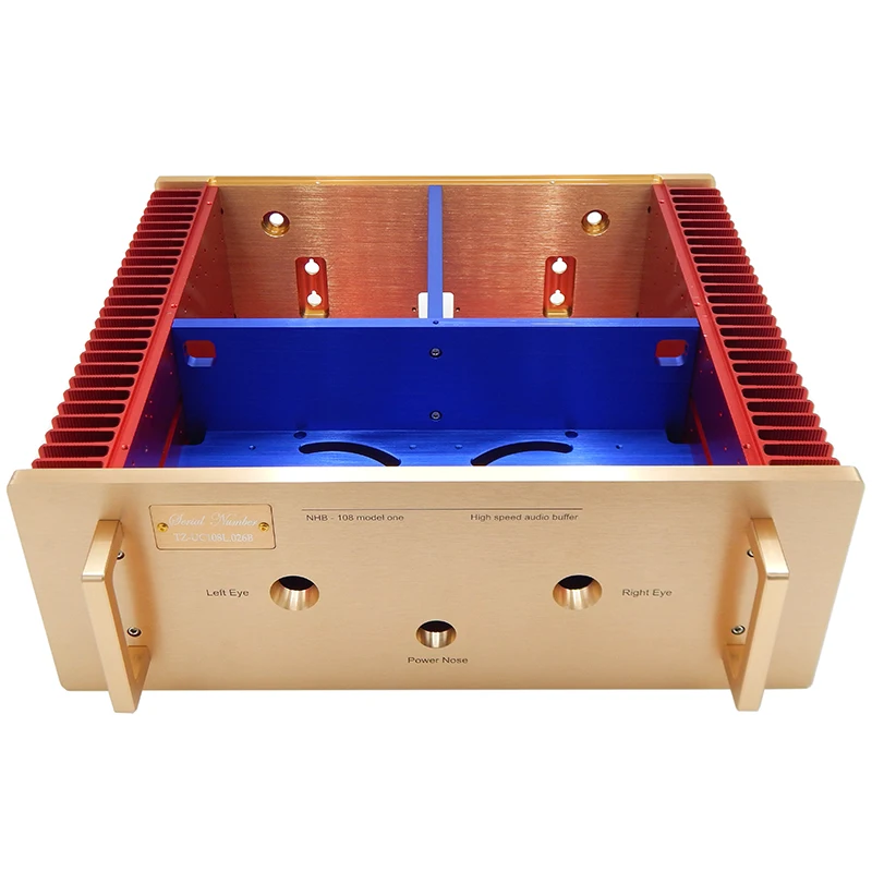 Pure Class A Power แอมป์ของเปลือกตัวถังอลูมิเนียม NHB-108 DIY เคสอลูมิเนียมทั้งหมด440*430*160มม