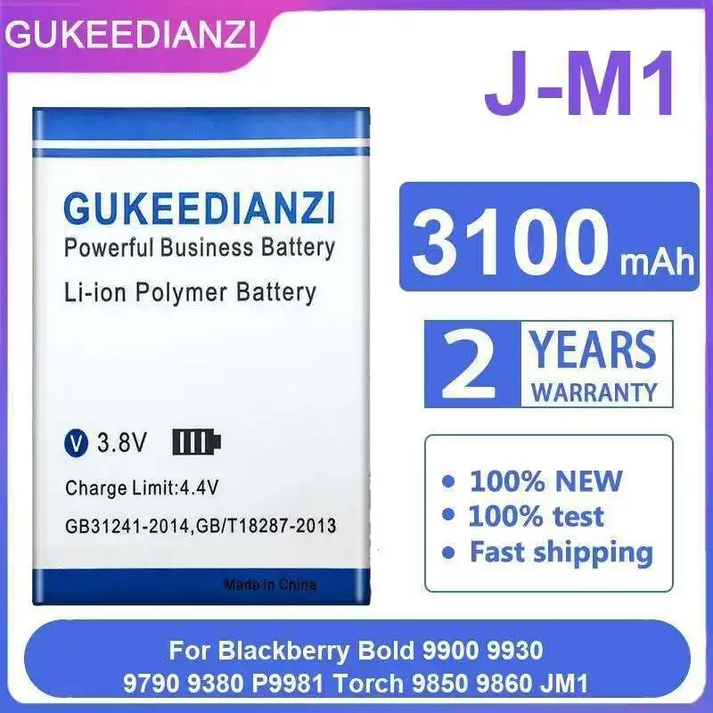 

Высокоэффективный аккумулятор для мобильного телефона 3100 мАч J-M1 для Blackberry Bold 9900 9930 9790 9380 P9981, фонарик 9850 9860 JM1