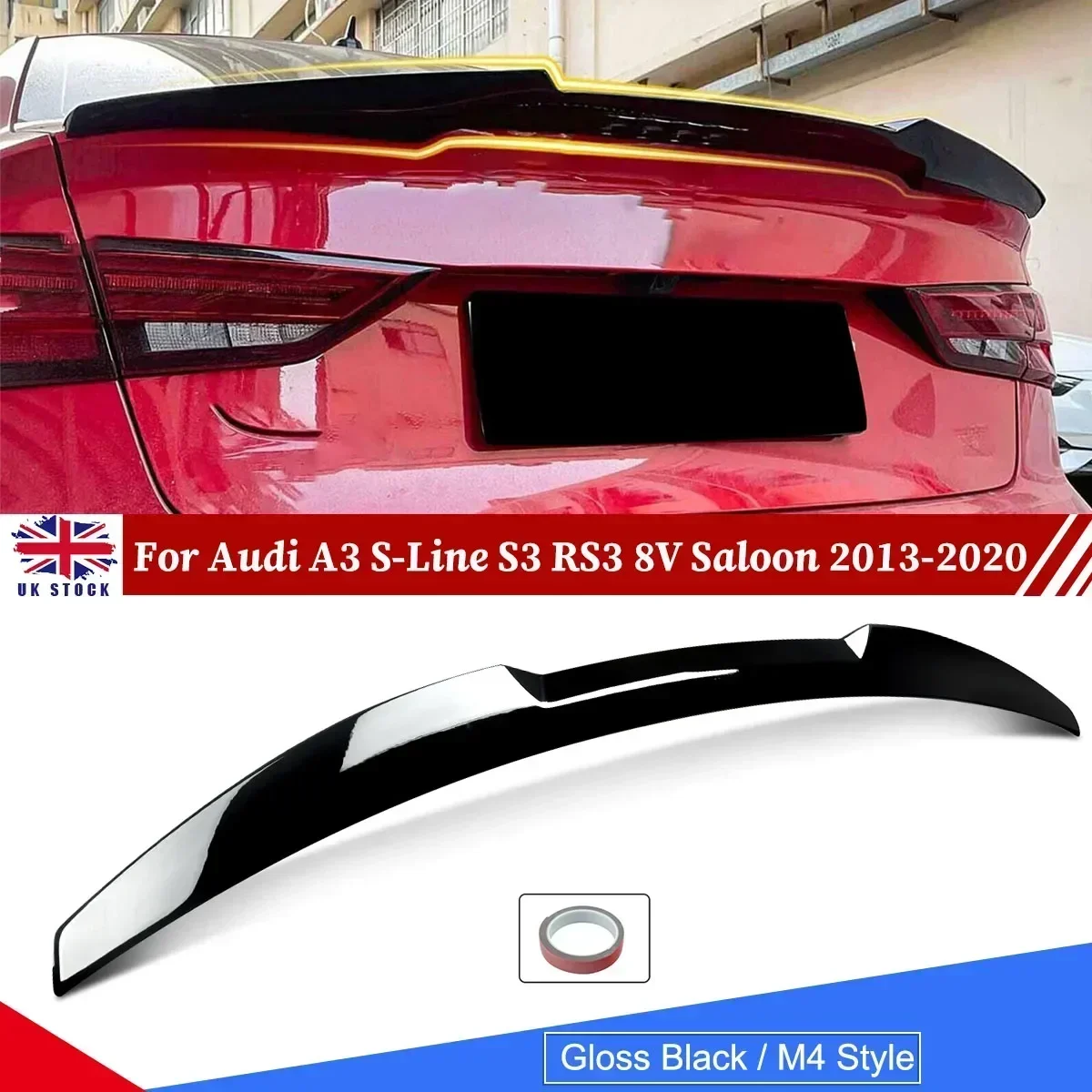 

Rear Trunk Spoiler Wing for AUDI A3 S3 RS3 8V SEDAN 2014-2020 Tail Wing Installation Rear Spoiler Auto Parts