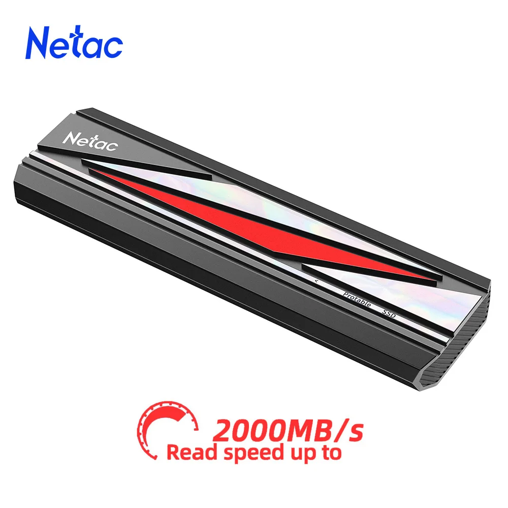 Netac External SSD 256GB 512GB 1TB 2TB Hard Drive 20Gbps Type C A USB 3.2 Gen2 Portable Solid State Disk for Laptop PC Phone