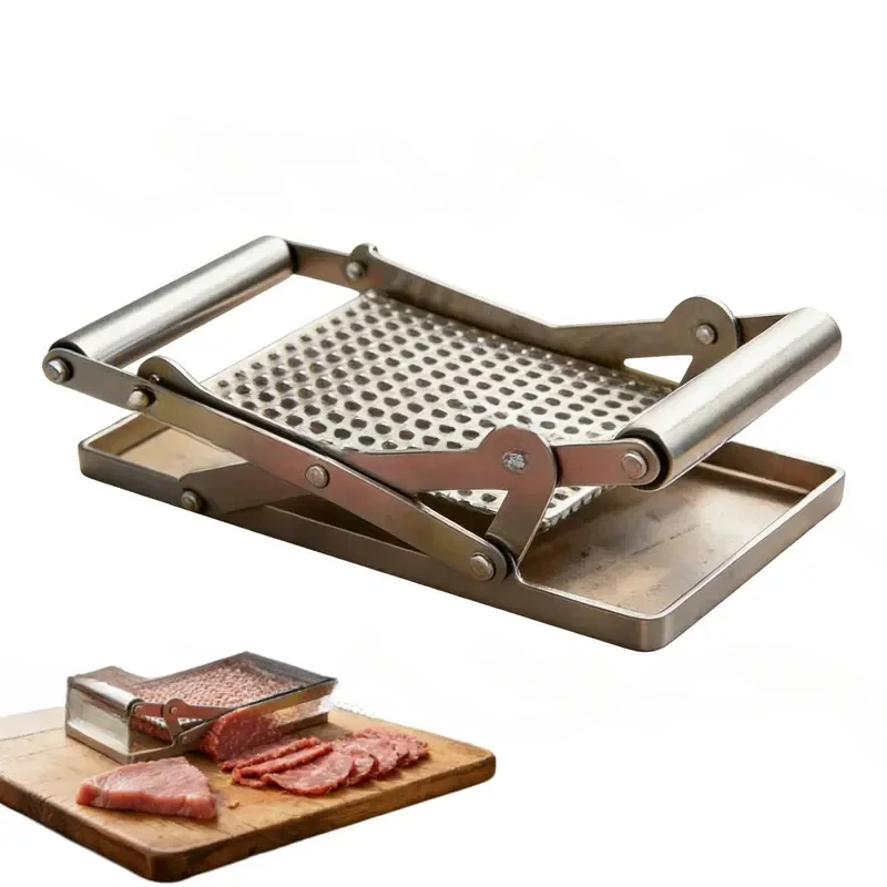 Tenderizer & Cuber Stainless Steel Manual Slicer Handheld Meat Press Tool For Chicken Beef Pork Steaks