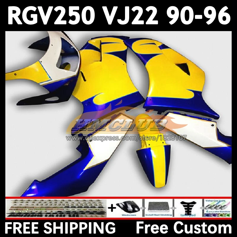 RGV250 For SUZUKI VJ22 1990 1991 1992 1993 1994 1995 1996 yellow blk 19No.23 RGV-250 VJ 22 RGV 250 90 91 92 93 94 95 96 Fairing