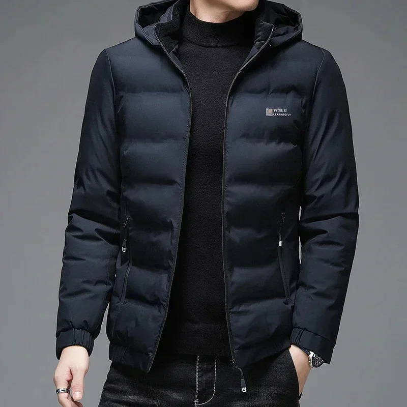 Men's Hooded Down Jacket 2025 New Coat Luxury Designer Clothing Thick Warm Casual Cold-Proof Lightweight Padding