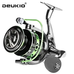 2024 Nuovo mulinello da pesca interamente in metallo nero verde acqua dolce acqua di mare doppio uso Max Drag 12Kg mulinello da spinning durevole attrezzatura da pesca alla carpa