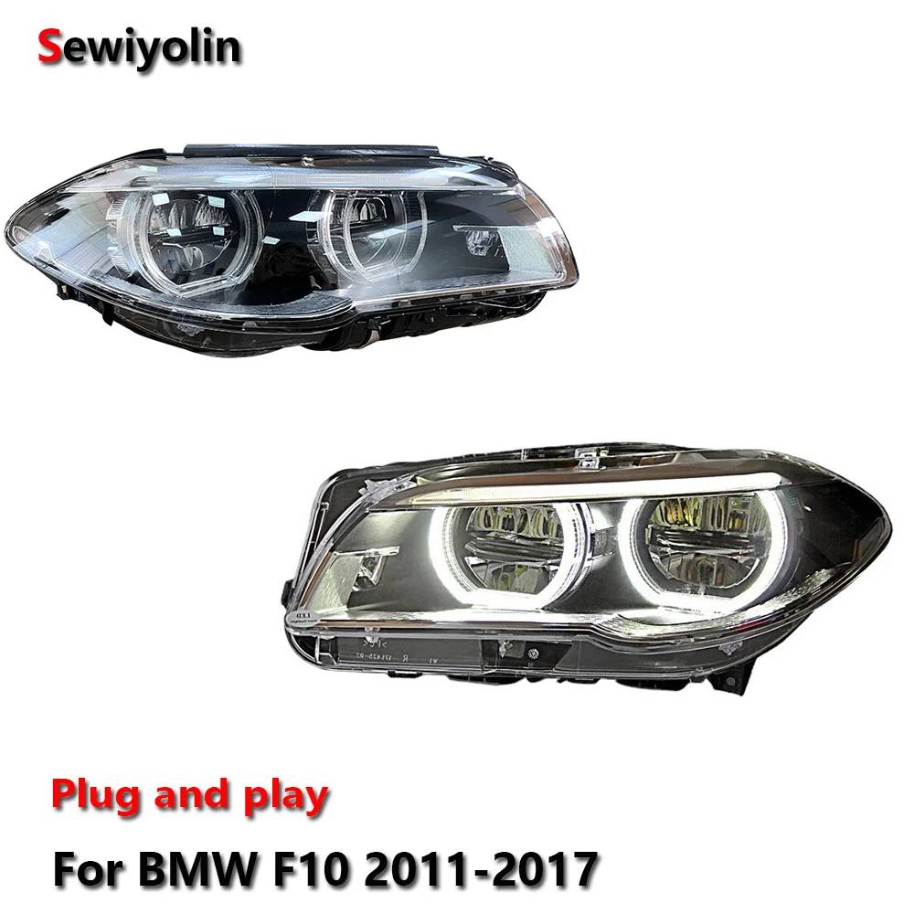 

Фары головного света для BMW 5 SERIES F10 F18 2011-2017, Автомобильные противотуманные фары DRL, тормозные указатели поворота, Plug and Play