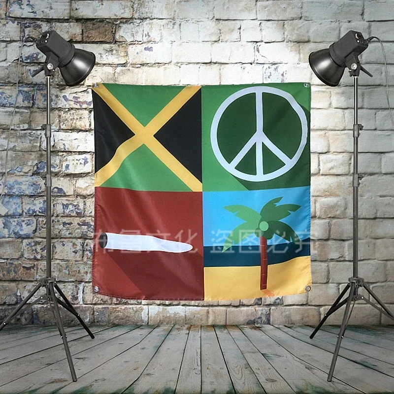 Reggae Heavy Metal Band Poster Music Banner Background Wall Flag Decor Vintage Creative Cloth Art Painting