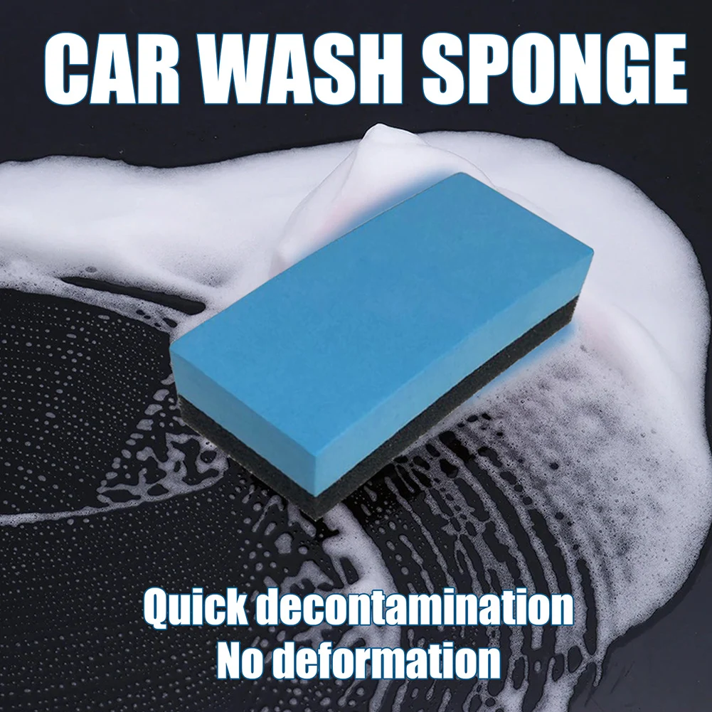 Car Sponge Washing Sponge EVA Sponge Foam Sponge Car Buffing Polish Wax Car Glass Cleaning Tool 1pcs Blue/Yellow