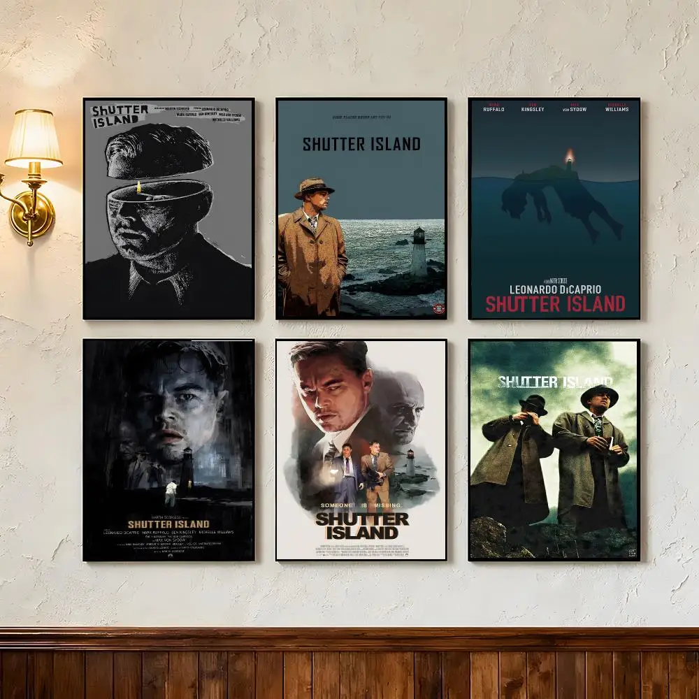 Movie Shutter Island Poster Wall Art Poster Prints Home Wall Decor Gift for Living Room, Bedroom Bar & Parlor