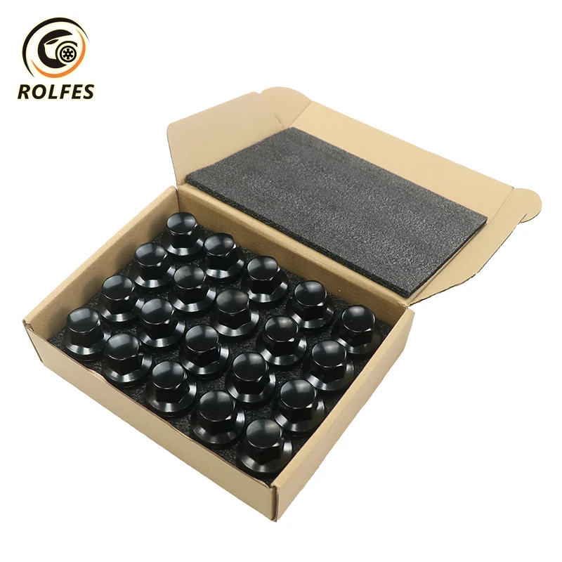 ROLFES 20 Pcs 21mm Wheel Nut Cap Bolts Screw For Range Rover Sport/Vogue/Evoque/Discovery 5 /Defender M14x1.5