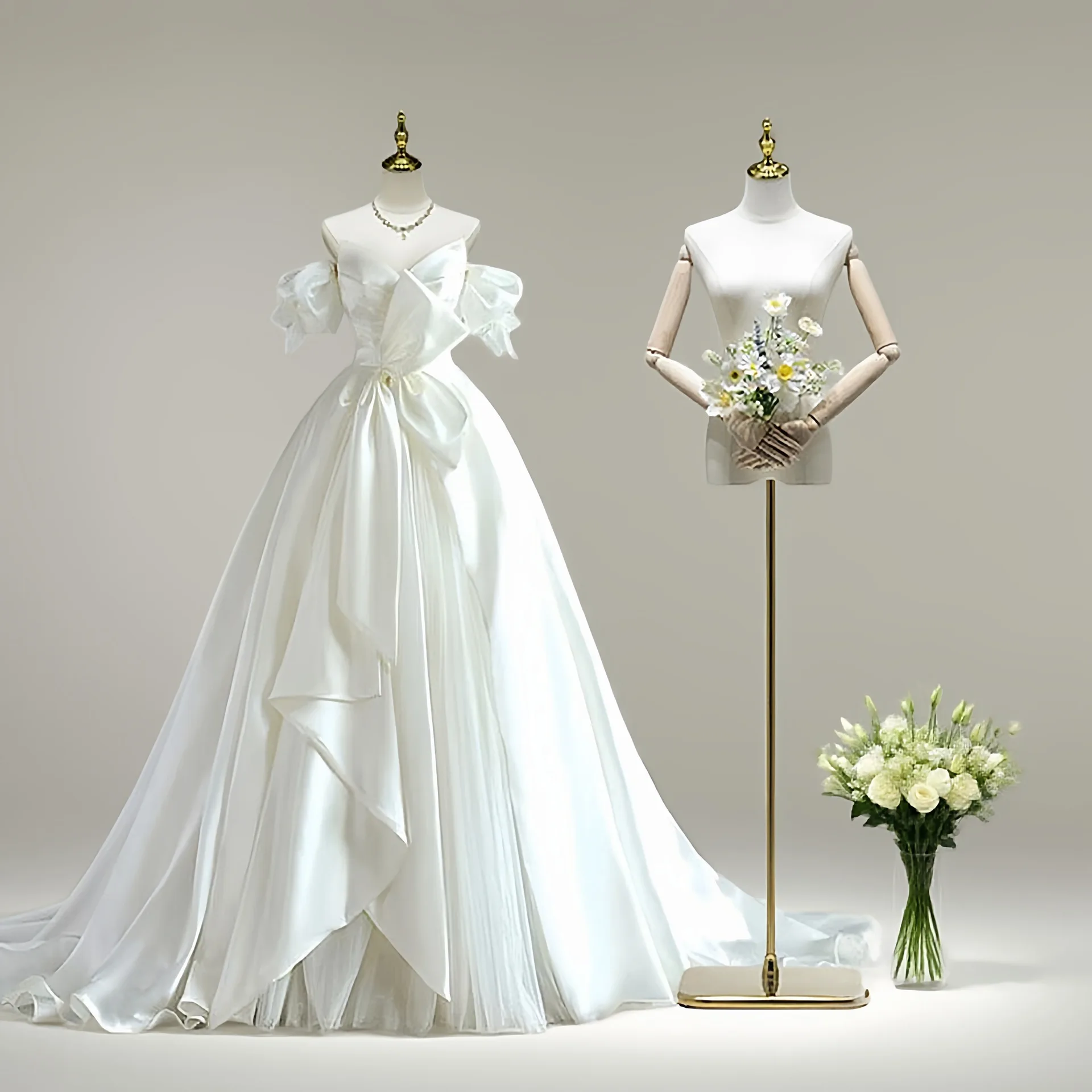 Wedding shop special model display rack women's clothing model prop display rack platform hanger dress clothing doll