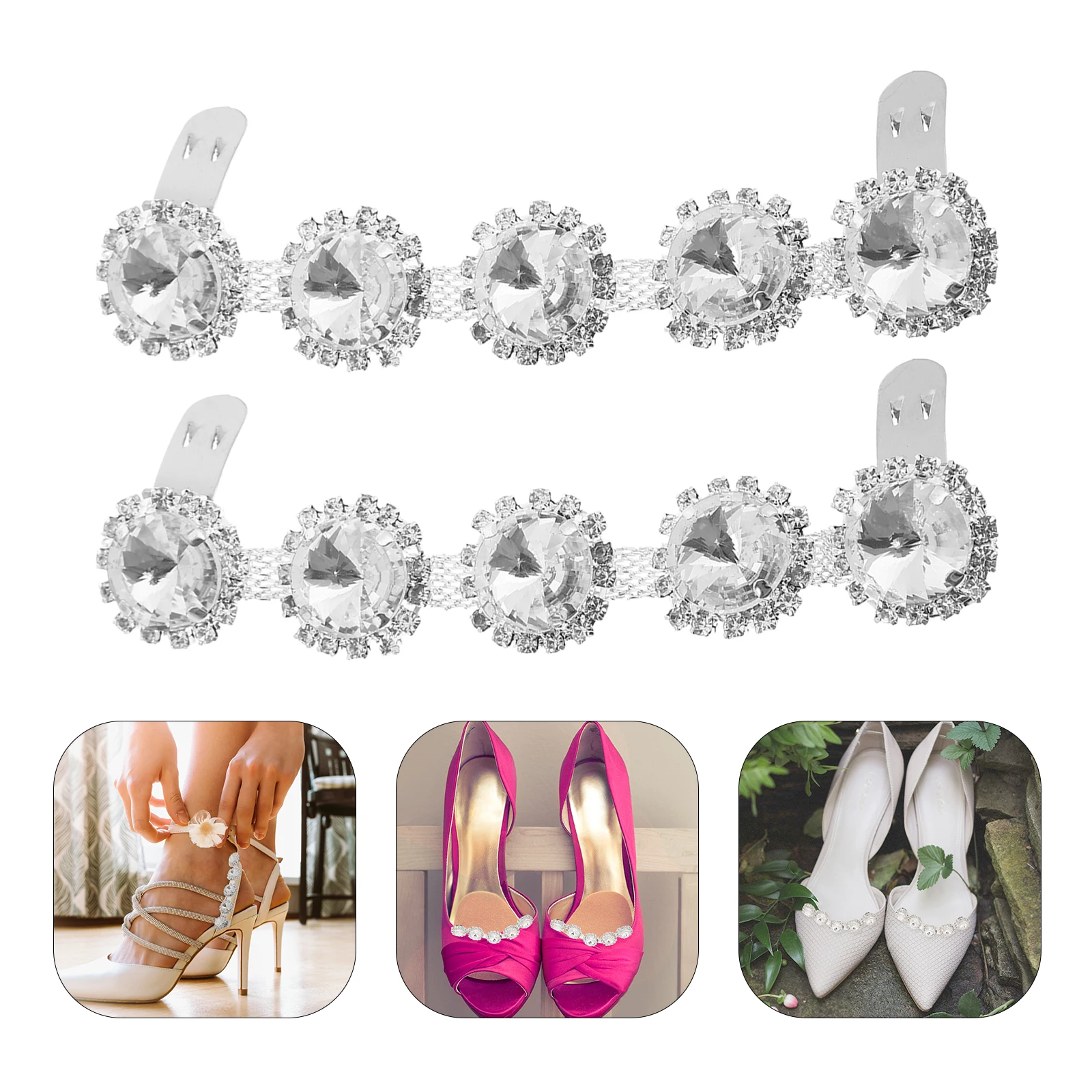 

Crystal Decorative Buckle High Heels Jewelry Bling Shoe Clips Grace Dazzling Charms Glass
