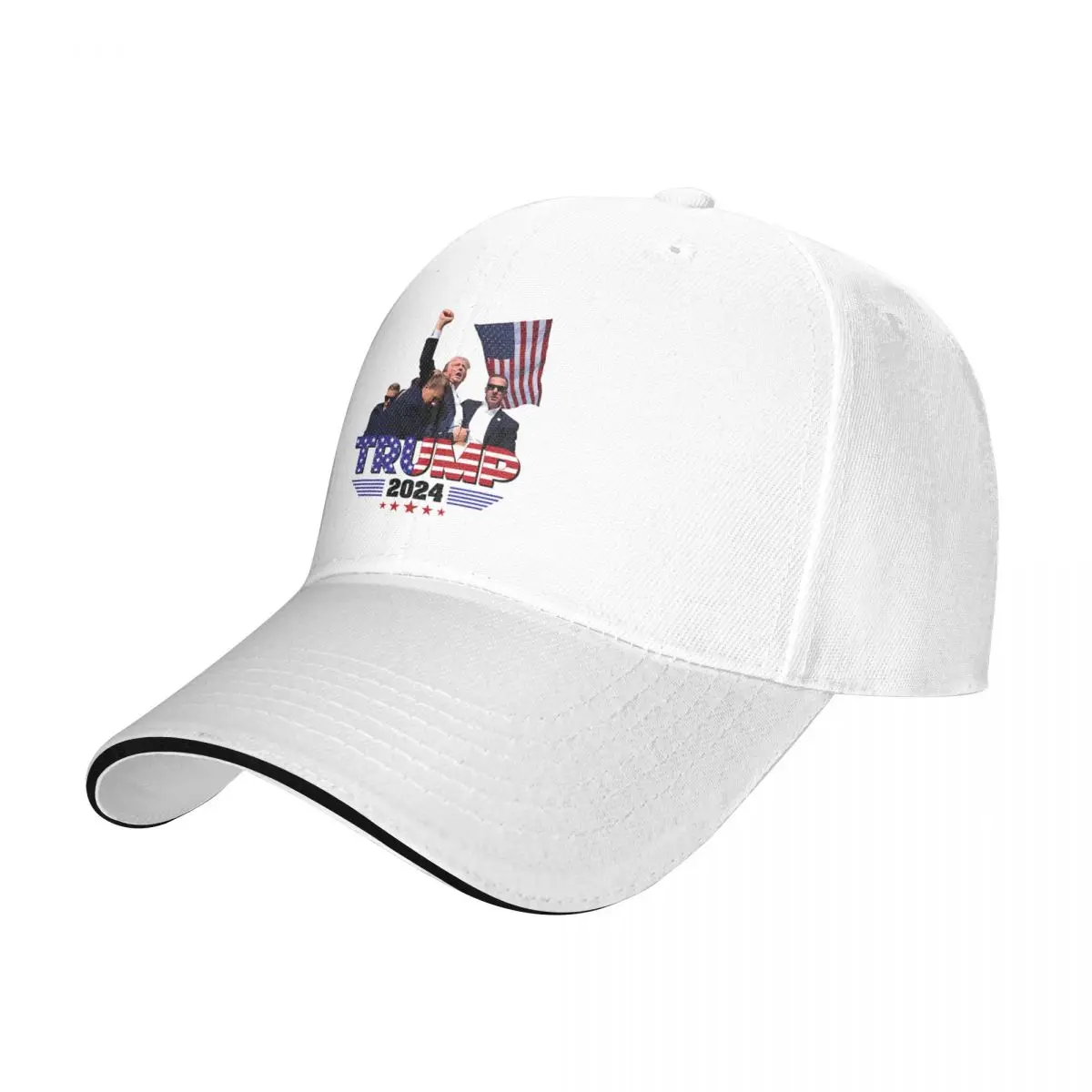 Trump Fight 2024 Trump Shot Fight 2024 Election Baseball Caps Fashion Sandwich Caps Men Women Adjustable Sun Hat Sport