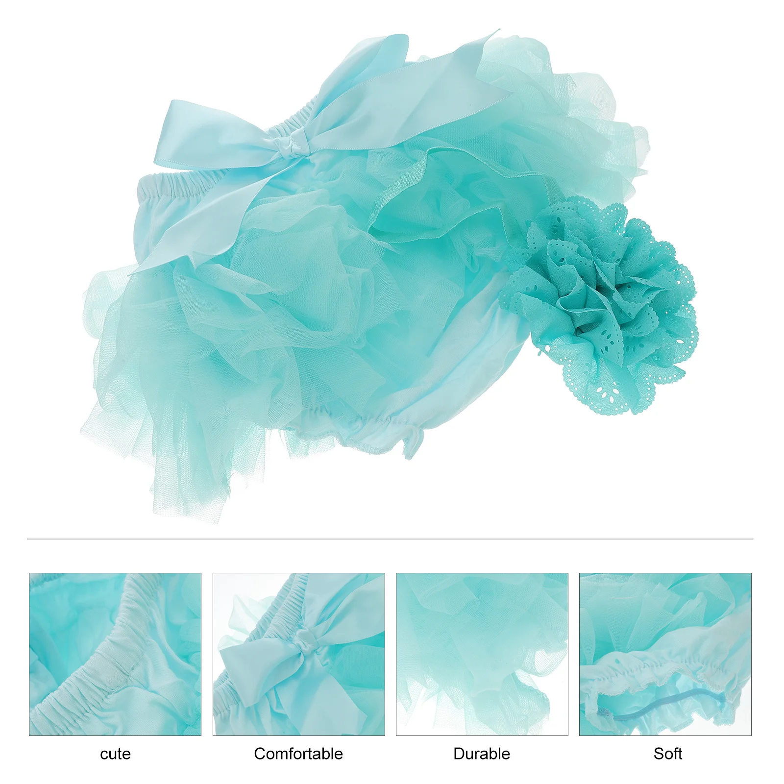 

1Pcs Baby Girls Tutu Skirt Blue Satin Elastic Waistband Size M Newborn Birthday Photography Props Tutu Skirt Clothes Accessory