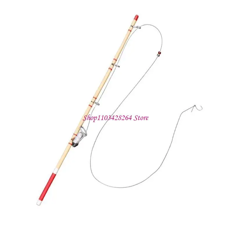 Modelo decorativo caña pescar casas muñecas escala 1:12 herramienta decorativa realista