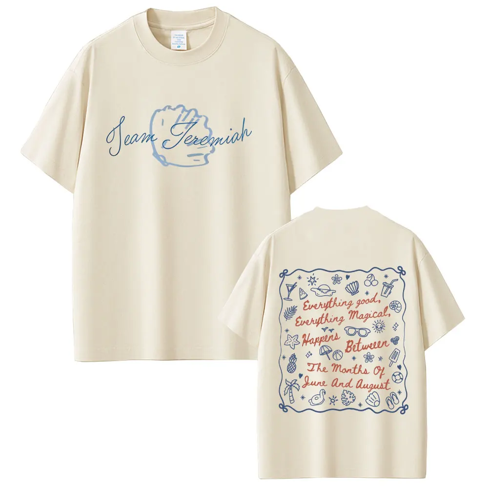 

TV Play The Summer I Turned Pretty Team Jeremiah Graphic T-shirt Men Women Casual Vintage T-shirts Men's 100% Cotton T Shirts