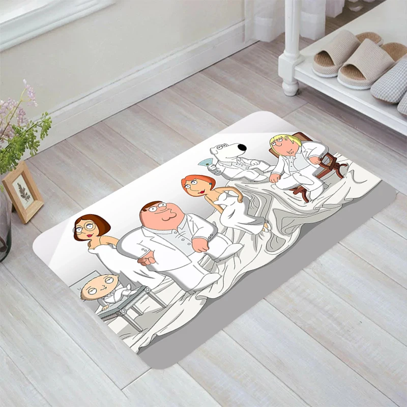 Cartoon F-Family Funny G-Guys Floor Mat Kitchen Carpet Aesthetic Room Decoration Balcony Rugs Carpets Home Doormat Entrance Door