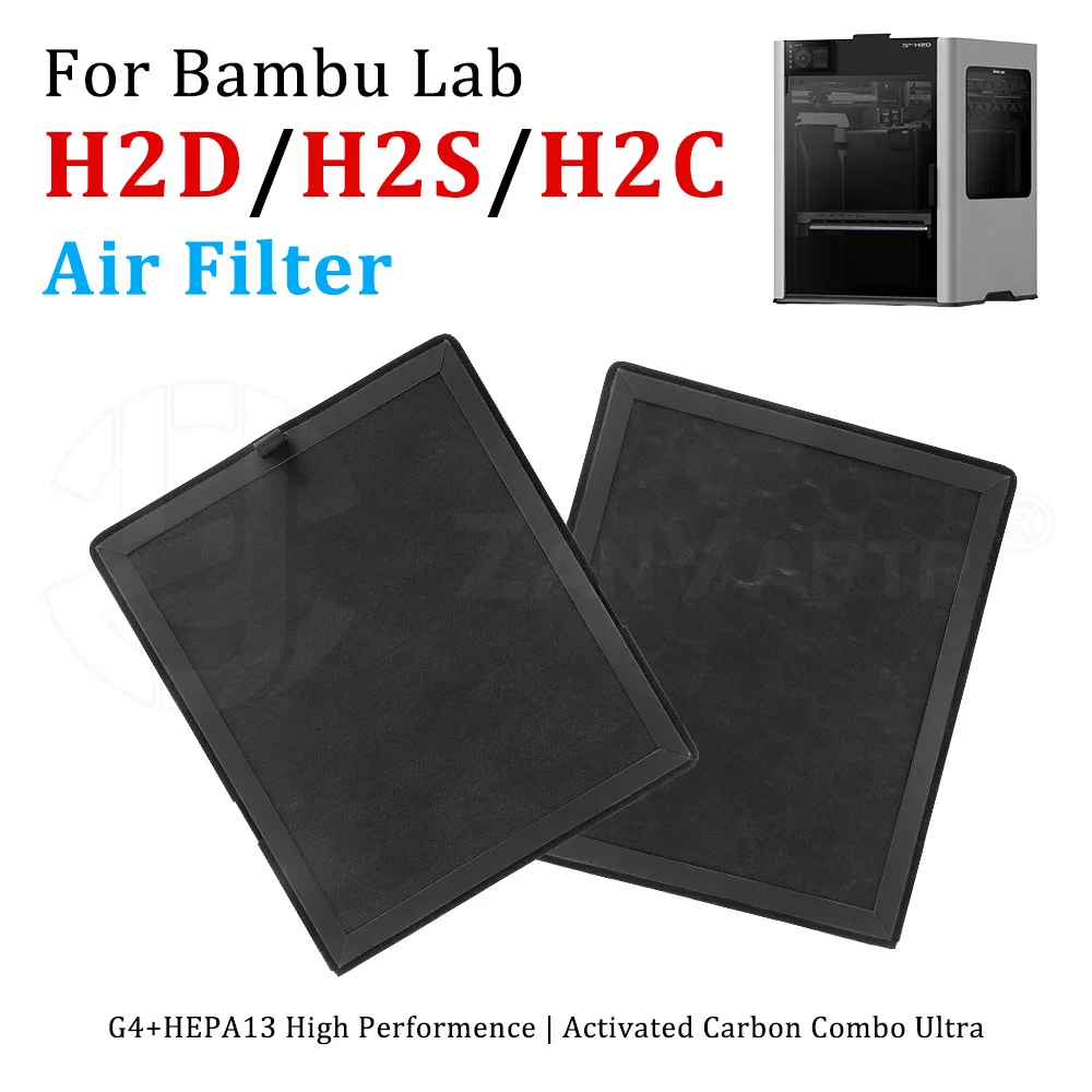 

Replacement Air Filter For Bambu Lab H2D H2S H2C 3D Printer HEPA13 Carbon Filter Accessory