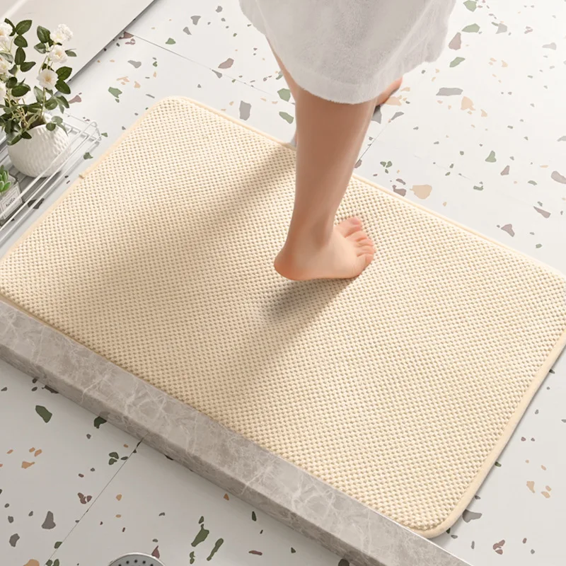 Bathroom Rug Bath Mat Foot Mat Bathroom Carpet Non-slip Breathable Mat Modern Bathroom Floor Mats Bathroom Supplies