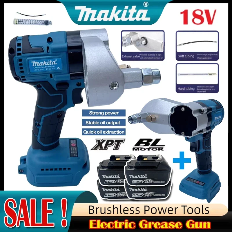 Makita Brushless Electric Grease Gun Wireless Fully Auto High-Pressure Excavator Specific Fit Makita 18V Battery