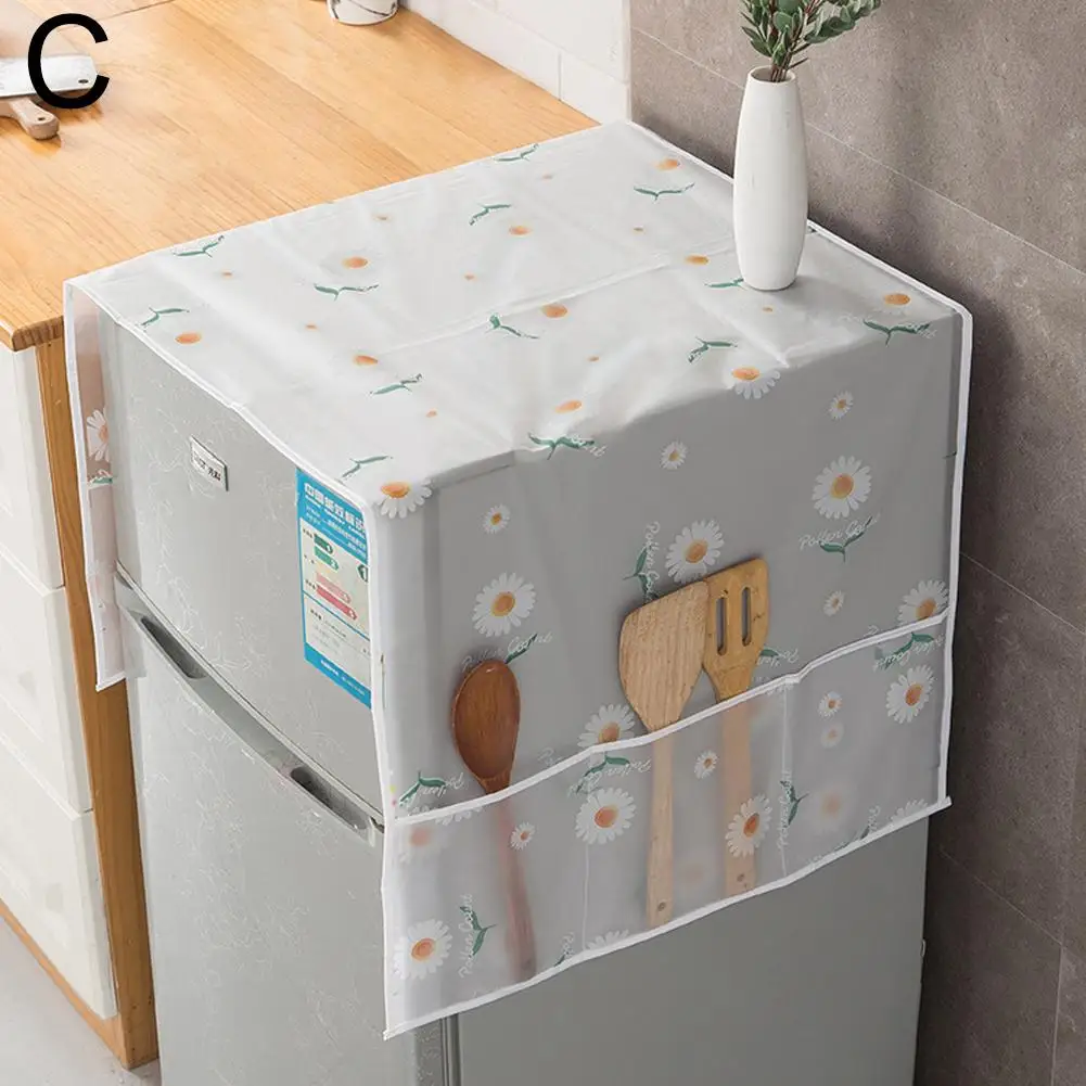 Multipurpose Refrigerator Dust Cover With Storage Bag Dust Home Textile Proof Supplies Washable Household G1f4