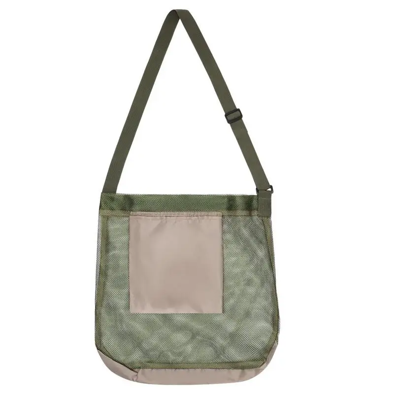 

Mushroom Foraging Bag Breathable Mesh Mushroom Picking Mesh Pouch Bag With Extra Pocket Multipurpose Rock Collecting Bag