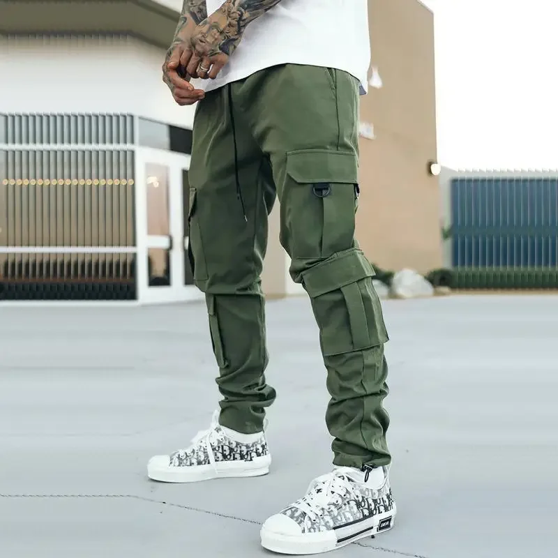 Casual ใหม่ชายกางเกง Baggy กางเกง Cargo ผู้ชายปกติ Fit Street Aesthetic Techwear ยาวที่ถูกที่สุด Emo ราคาถูกคุณภาพสูง