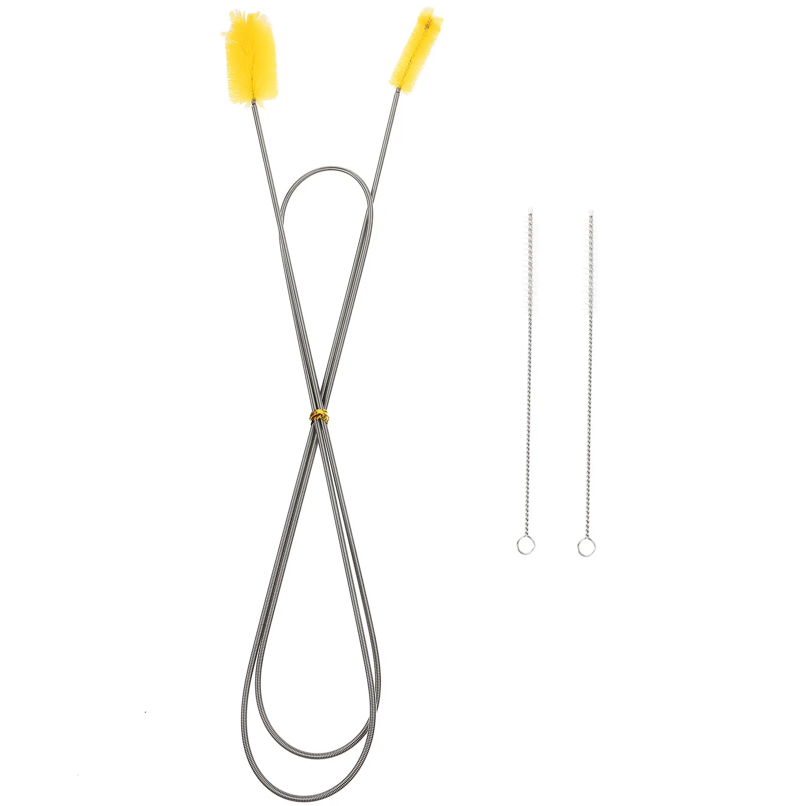 1Set Double Head Elastic Tube Cleaning Brush for Water Pipes Filters Inlet Outlet Connectors 360 Rotation Aquarium Fish Tank