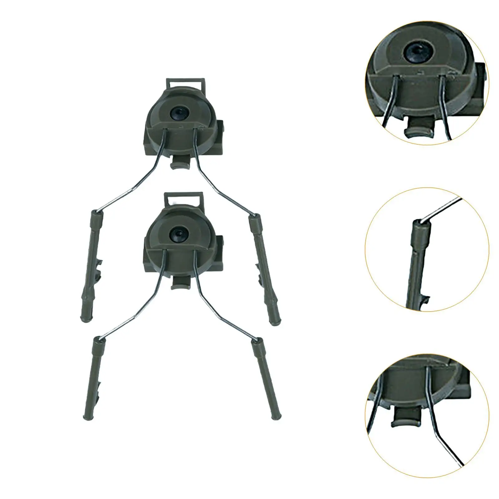 ヘルメットレールアダプター 聴覚保護 軽量 多目的イヤーフェイス固定ブラケット アウトドア活動用 狩猟 大人用