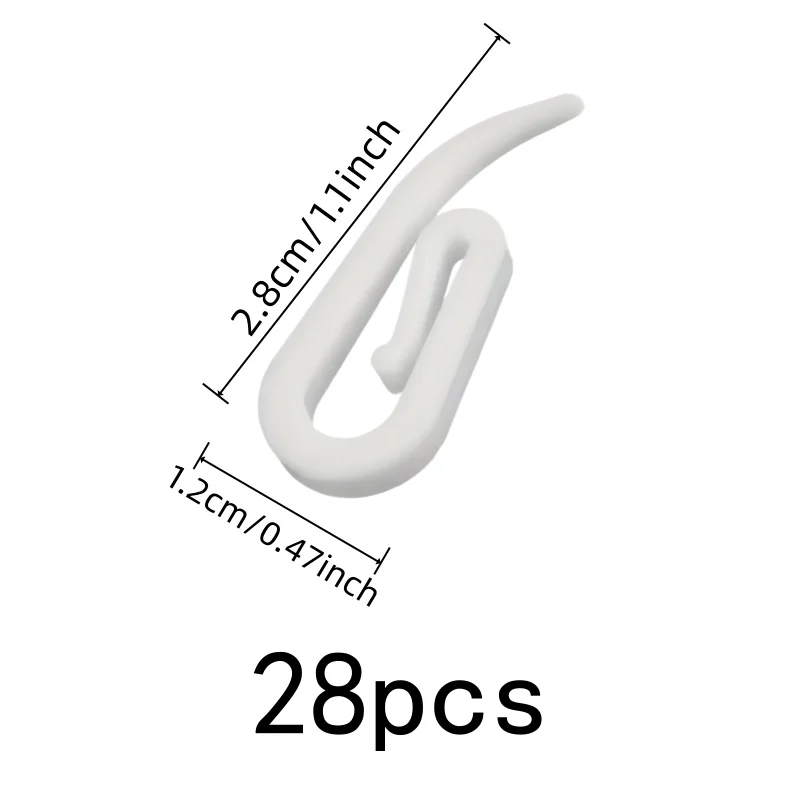 Smooth Sliding Design Drapery Pin Hooks 28 pcs, perfect for Bedroom Drapery, Durable Plastic Material