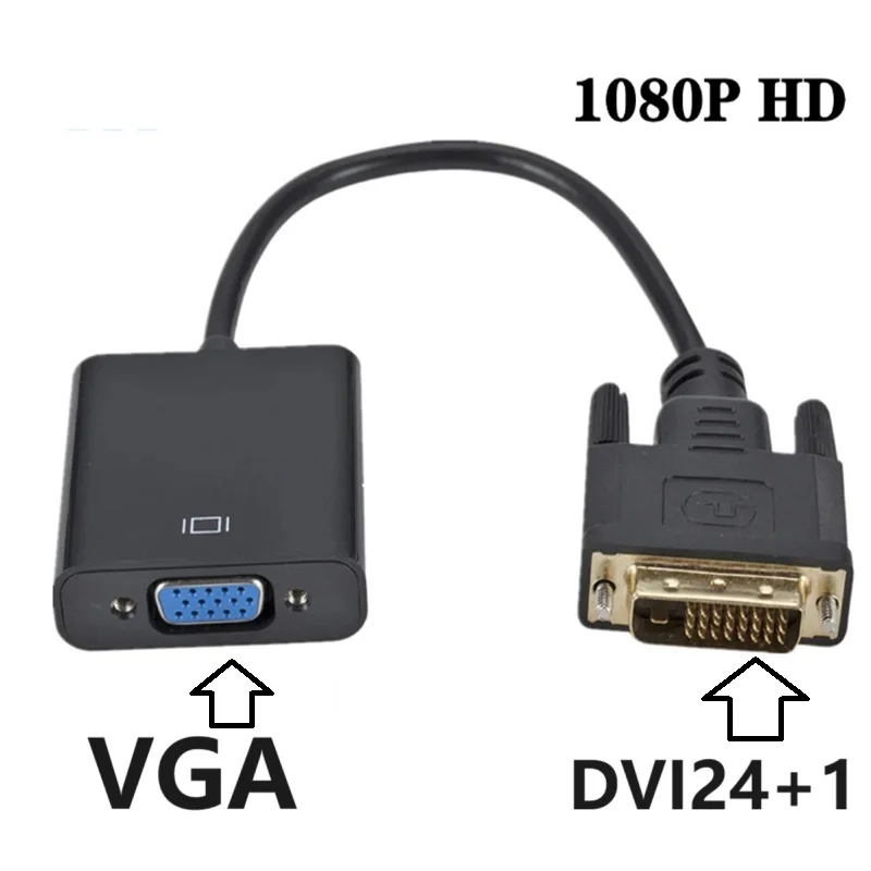 Kabel przejściowy męski na żeński Mini DP typu c HDMI DVI USB 3.0 na VGA Konwerter wideo Złącze do telewizora HDTV PC