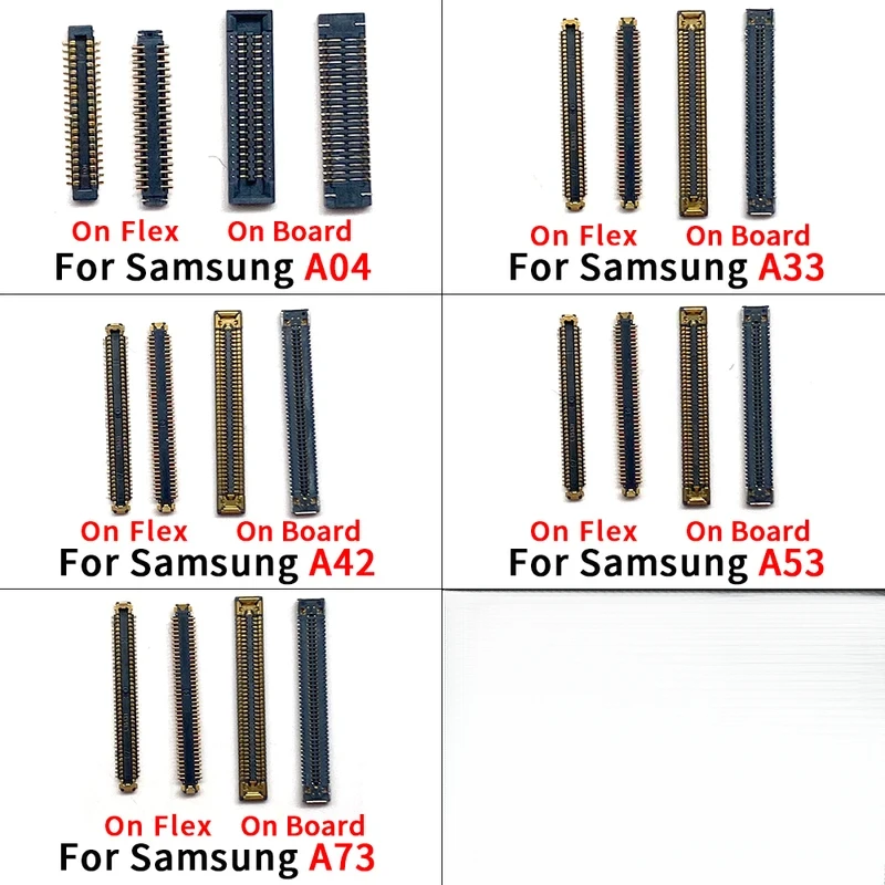 

10Pcs LCD Display Screen Flex FPC Connector For Samsung A04 A33 A42 A53 A73 Plug On Board