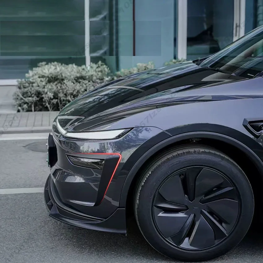 

Front Bumper Fog Light Splitter Trim Cover For Tesla Model Y Juniper 2025-2026 Fog Light Frame Spoiler Diffuser Body Kit Black