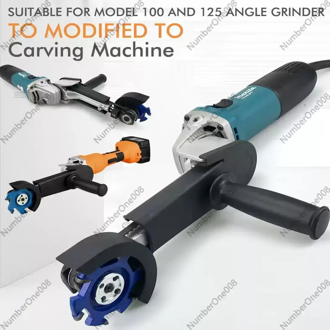 Angle Grinder Converter to Engraving Head， M10 M14 Thread， Slotting Carving Sculpture Power Tool Attachment for Wood