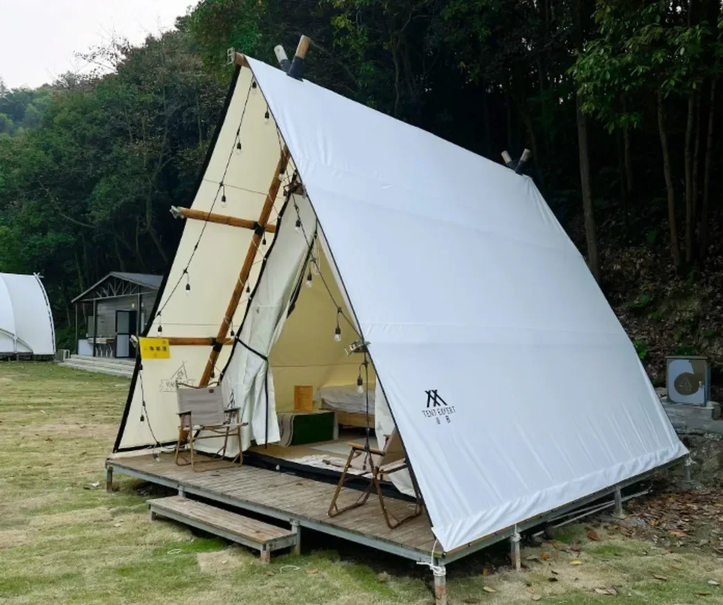 Outfitter Grand Timber Glamping Event Toile التخييم التلقائي مع كاشطات الهواء نفخ القطب أكسفورد ريدج خيمة
