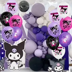 12pcs Cute Anime Sanrio Kuromi Balloons bambini Cartoon Birthday Cosplay Party palloncini in lattice decorazione forniture all'ingrosso