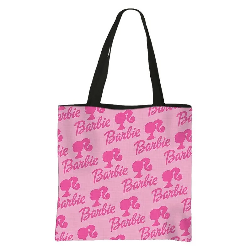 Nuova borsa stampata Barbie Kawaii Anime Fashion studenti borsa a tracolla in poliestere di grande capacità Tote regali leggeri