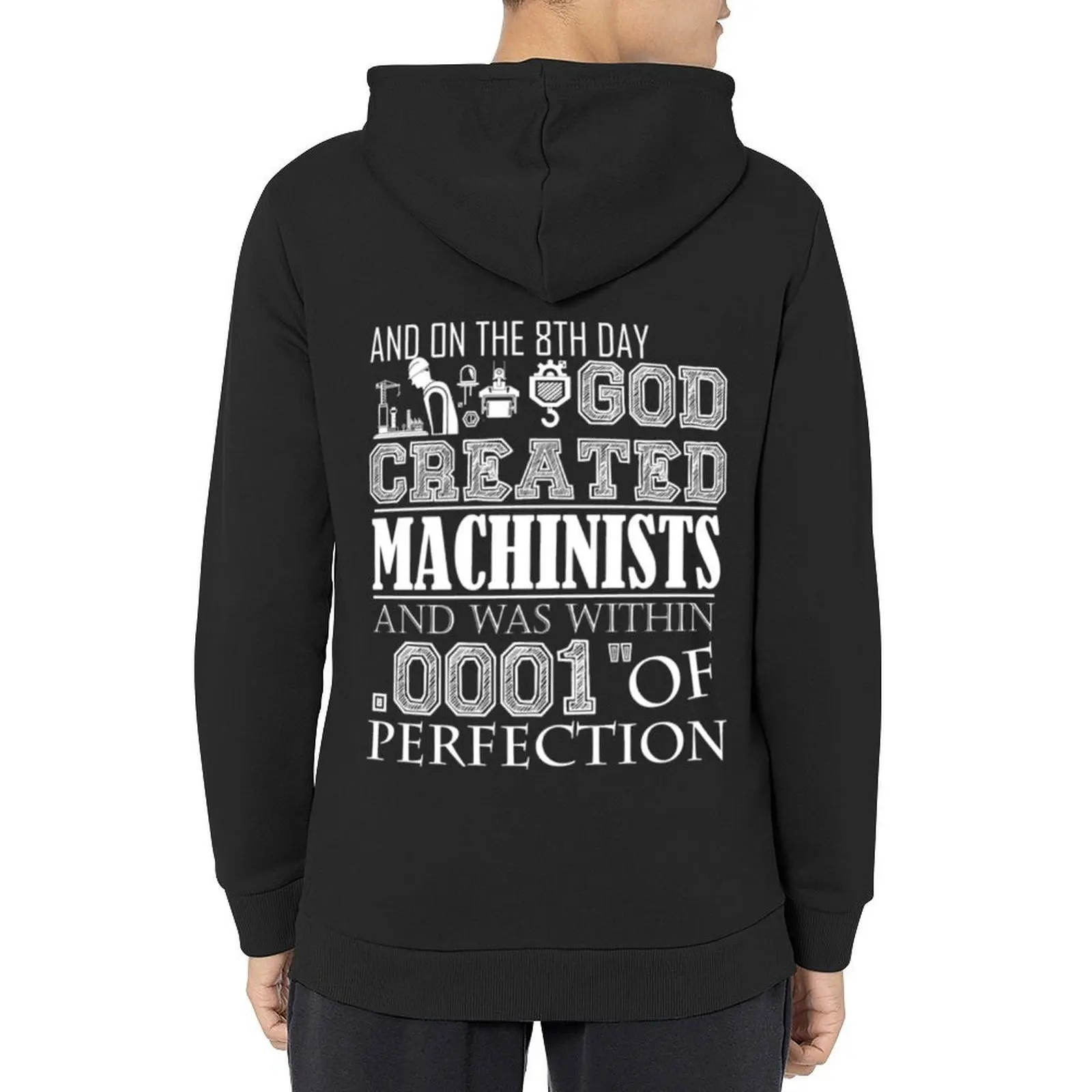

God Created Machinist Shirt Hoodie mens designer clothes men's winter sweater clothes for men mens clothing hoodie graphic