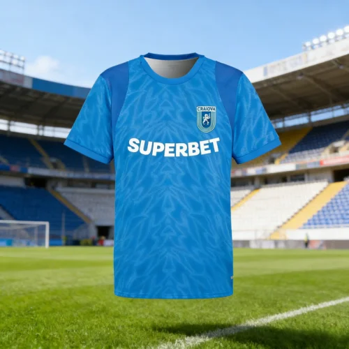 2026 Verkaufsschlager Universitatea Craiova Rumänischer Stil Fan-Trikot Maßgeschneidertes Sportliches Modisches Atmungsaktives Schnelltrocknendes Eltern-Kind T-Shirt
