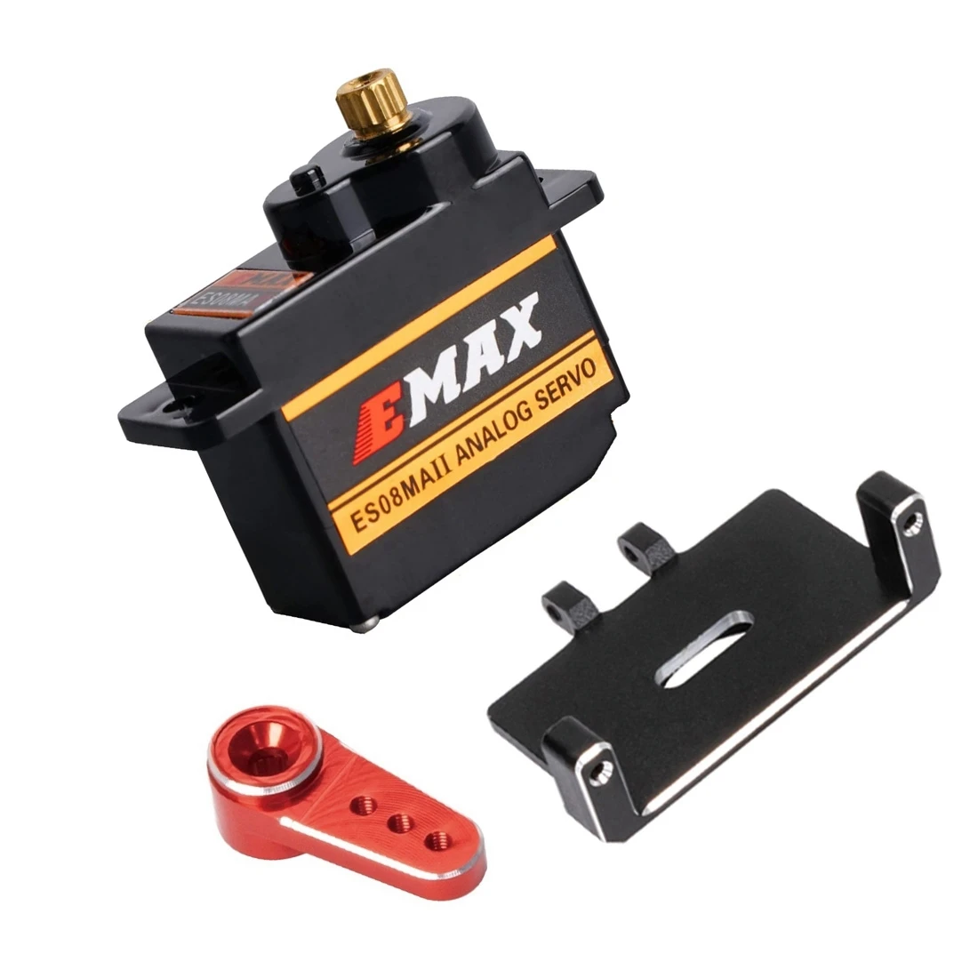 【STOCK】ES08MAII Steering Servo with Servo Mount and Servo Arm for SCX24 1/24 RC Crawler Car Upgrades Parts Accessories,1