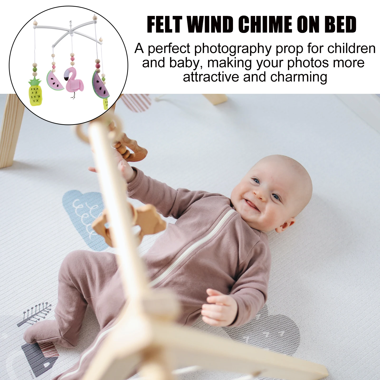 Babybed Bel Supply Wieg Speelgoed Ornament Outdoor Kinderkamer Mobiel Vilt Windgong Hangende Hanger