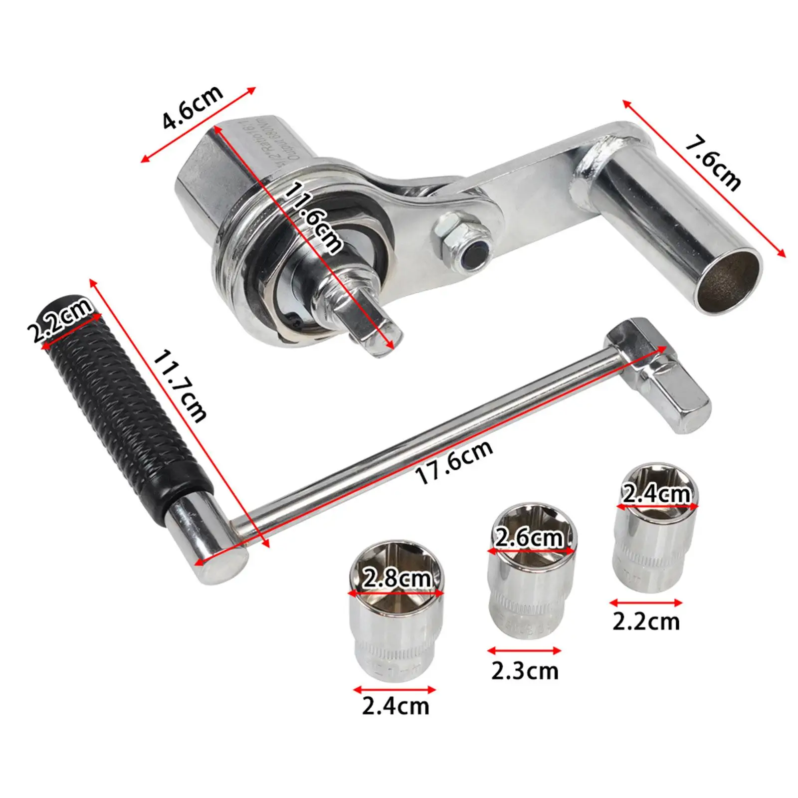 Torque Multiplier Wrench Jack Lifter Multifunction Easy to Carry Travel with Long Handle Manual Tool for Car Vehicle Auto