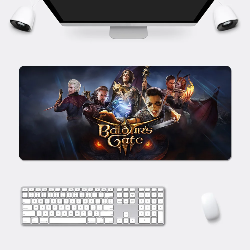 Baldurs Gate 3 Mousepad HD Printing Computer Gamers Locking Edge Non-slip Mouse Pad XXL90x40cm Keyboard PC Desk Pad